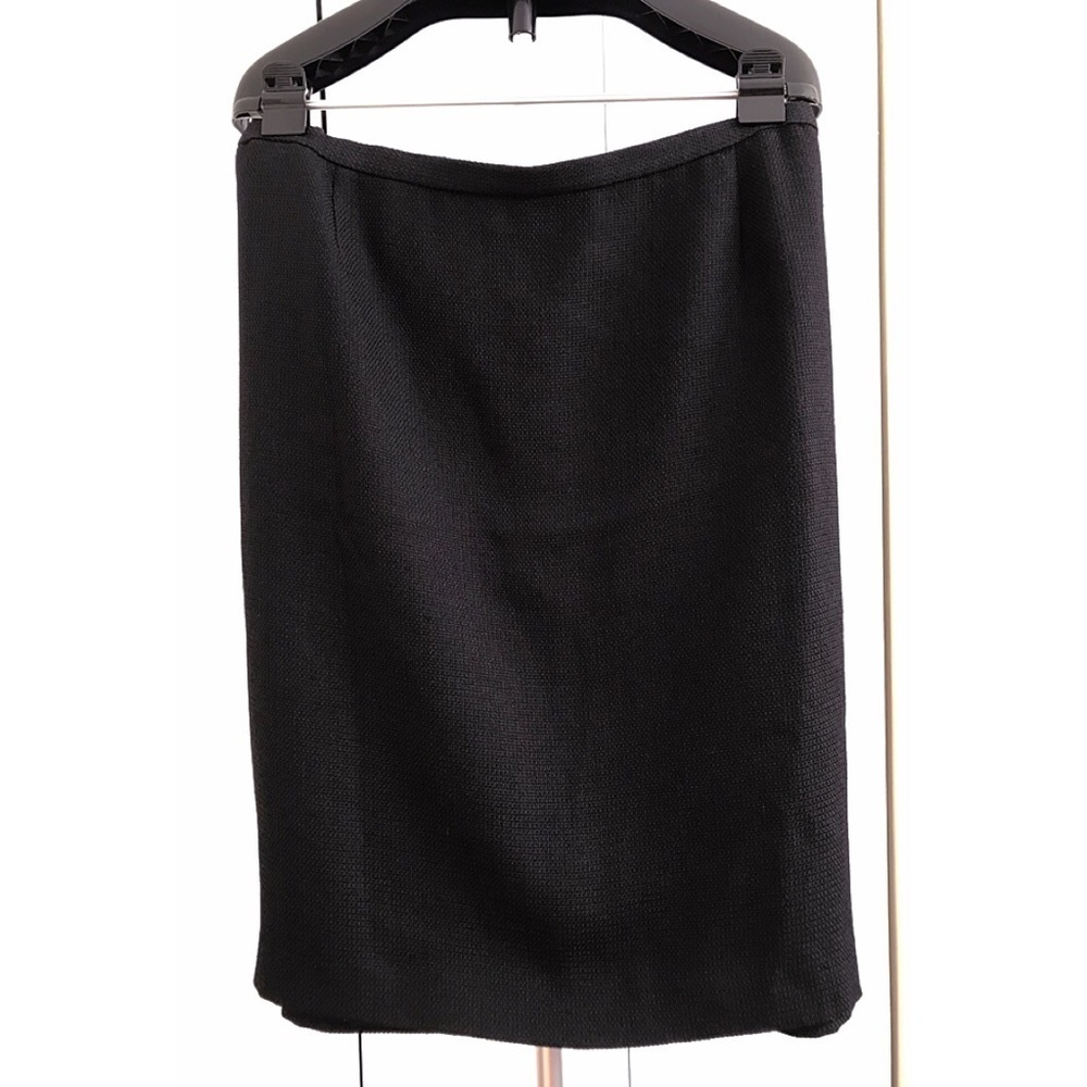 CALVIN KLEIN Sz 24W Plus Black Pique Pencil Skirt